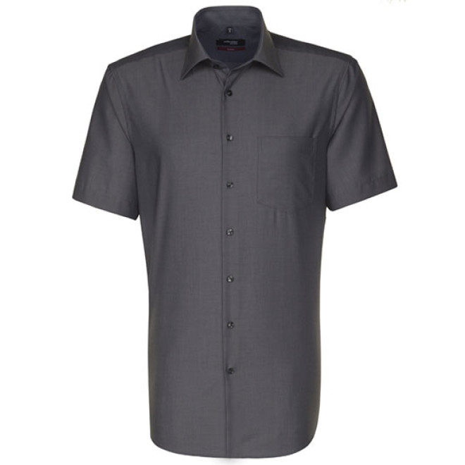 Seidensticker REGULAR Fit Hemd 1/2-Arm | BÜGELFREI, Farben: anthrazit