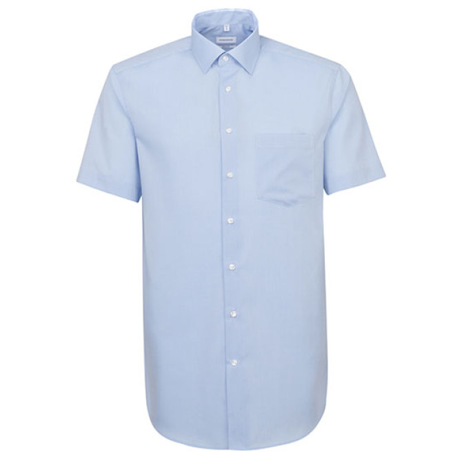 Seidensticker REGULAR Fit Hemd 1/2-Arm | BÜGELFREI, Farben: hellblau