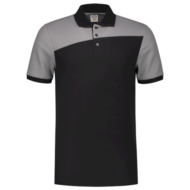 Poloshirt Bicolor - Mischgewebe| bis 5XL, Farben: black-grey