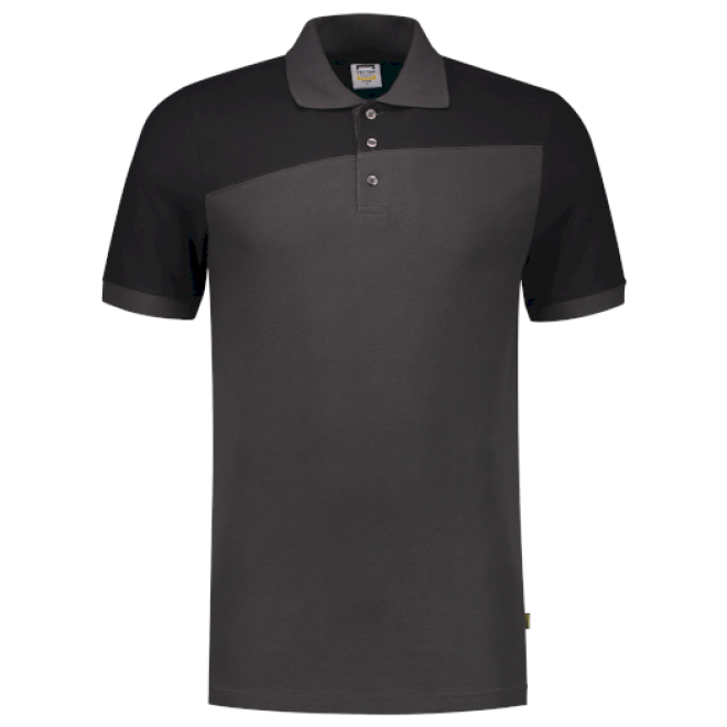 Poloshirt Bicolor - Mischgewebe| bis 5XL, Farben: darkgrey-black
