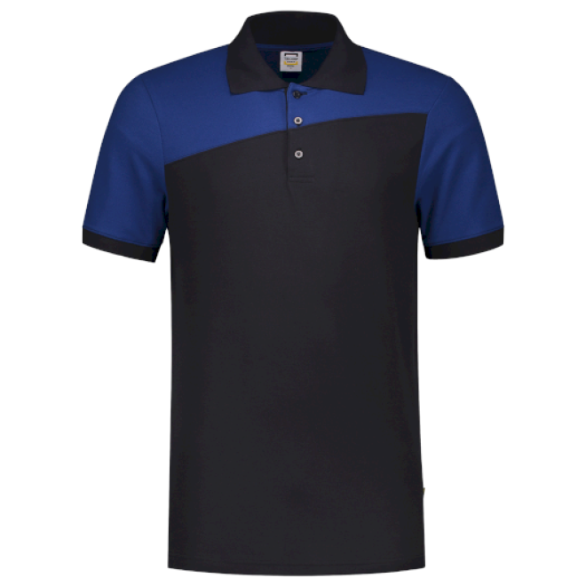 Poloshirt Bicolor - Mischgewebe| bis 5XL, Farben: navy-royalblue