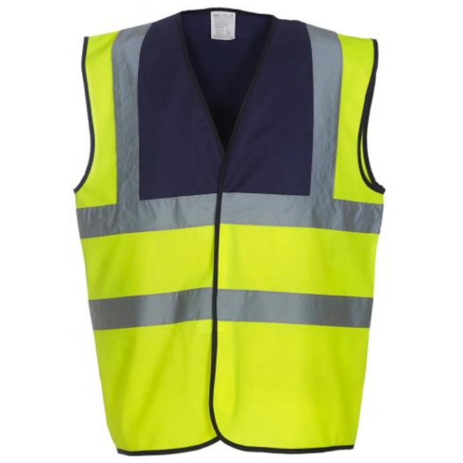 Warn- und Signalweste | mehrfarbig, Farben YOKO: yellow/navy