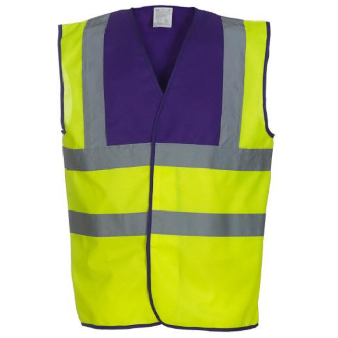 Warn- und Signalweste | mehrfarbig, Farben YOKO: yellow/purple