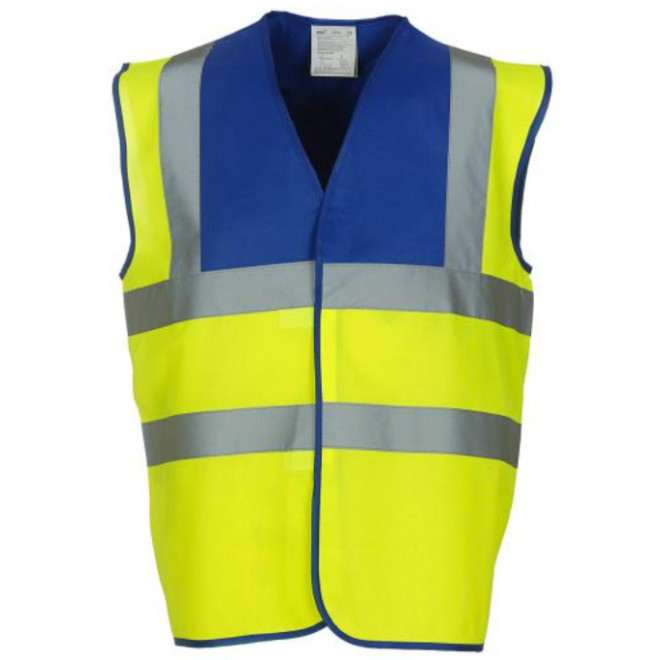 Warn- und Signalweste | mehrfarbig, Farben YOKO: yellow/royal