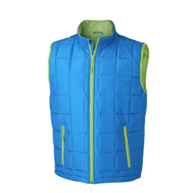 leichte Herren-Steppweste | bis 3XL, Farben: aqua/lime
