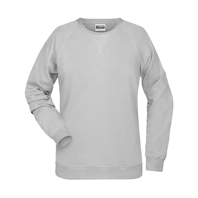 Ladie´s Sweat - Mischgewebe | bis 3XL, Farben: ash