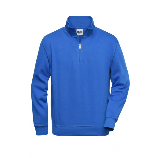 Workwear Half Zip Sweat - Mischgewebe | bis 6XL, Farben: royal