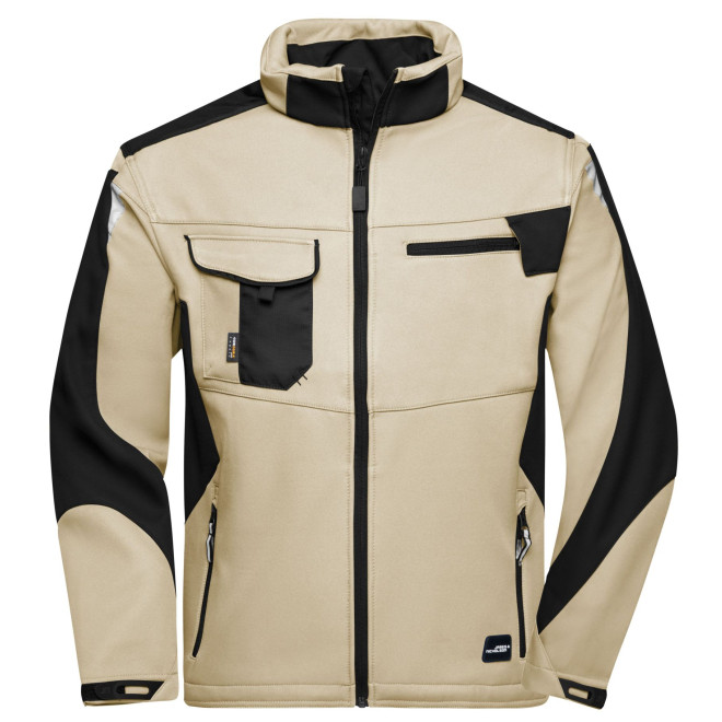 Softshelljacke -STRONG- | bis 6XL, Farben: stone/black