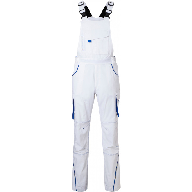 Latzhose COLOR, Farben: white/royal