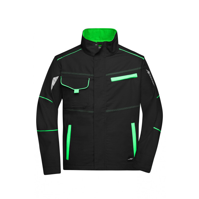 Workwear Jacke COLOR | bis 6XL, Farben: black/lime