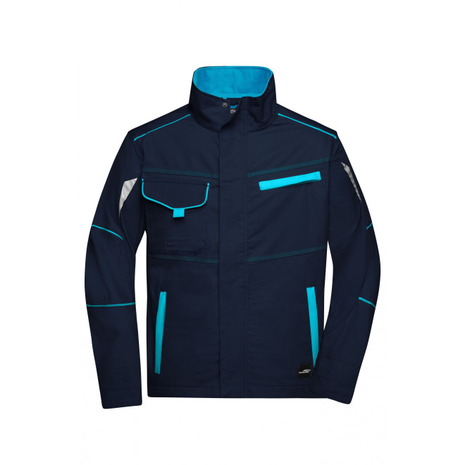Workwear Jacke COLOR | bis 6XL, Farben: navy/turquoise