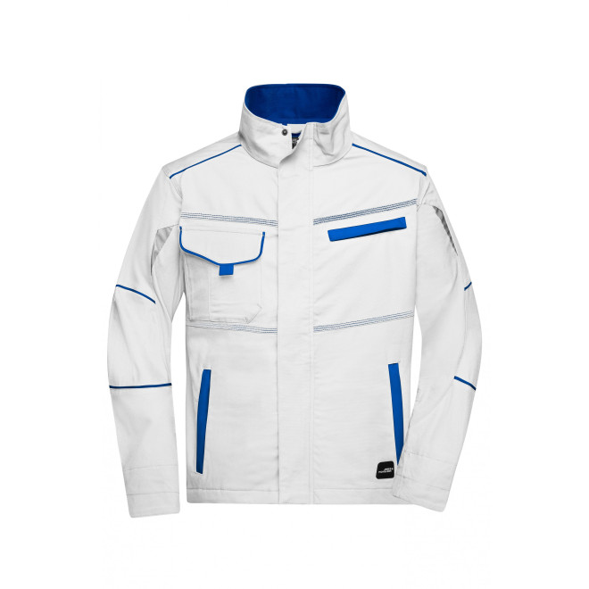 Workwear Jacke COLOR | bis 6XL, Farben: white/royal
