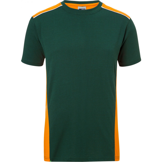 Herren T-Shirt COLOR | bis 6XL | Mischgewebe, Farben: dark green/orange