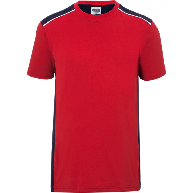 Herren T-Shirt COLOR | bis 6XL | Mischgewebe, Farben: red/navy