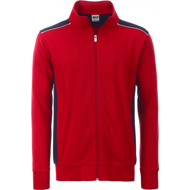 Herren Sweat Jacke COLOR | bis 6XL, Farben: red/navy