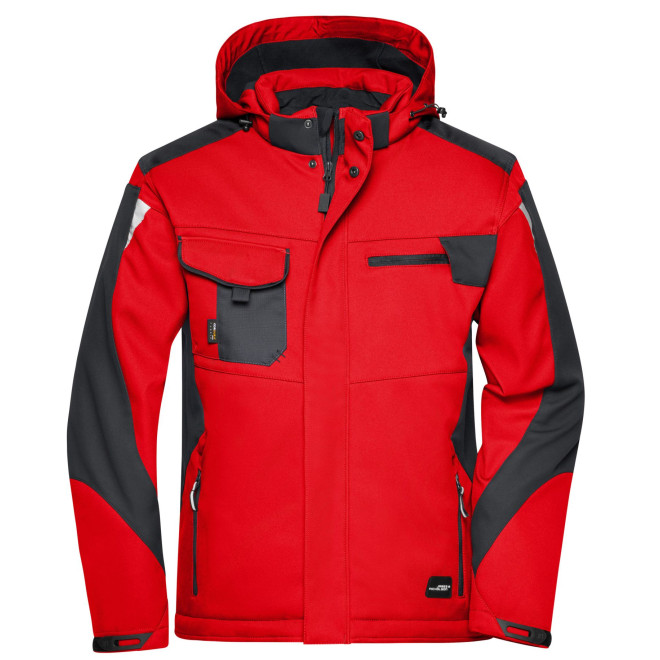 Winter Softshelljacke Craftsmen -STRONG- | bis 6XL, Farben: red/black
