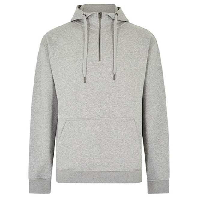 1/4 Zip Hoodie | bis 3XL, Farben: heather grey