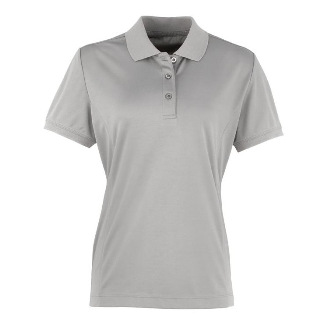 Women's Coolchecker Piqué Polo - Polyester | bis 2XL, Farben: silver