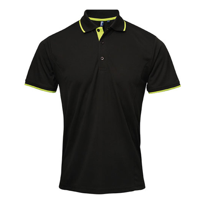 Mens Contrast Coolchecker Polo - Polyester | bis 4XL
