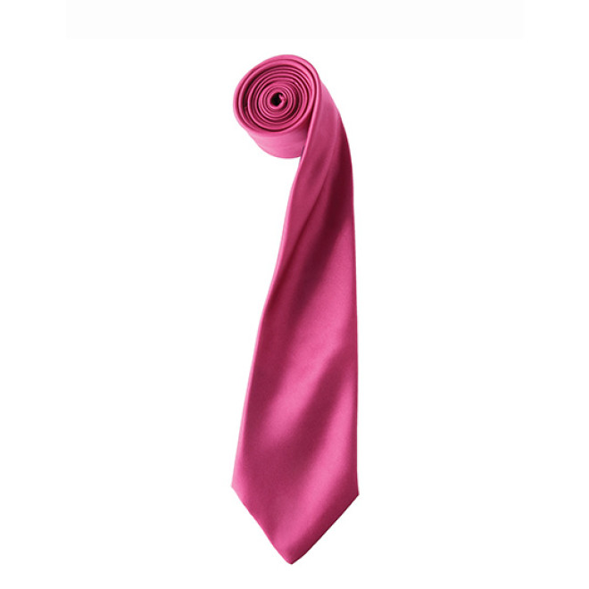 Colours Collection - Satin Krawatte, Krawatten- und Tuchfarben: hotpink