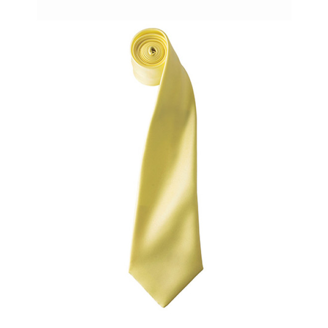 Colours Collection - Satin Krawatte, Krawatten- und Tuchfarben: lemon
