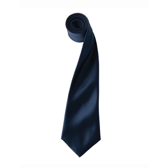 Colours Collection - Satin Krawatte, Krawatten- und Tuchfarben: navy