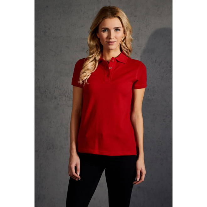 Womens Superior Polo - Baumwolle | bis 3XL, Farben: fire red