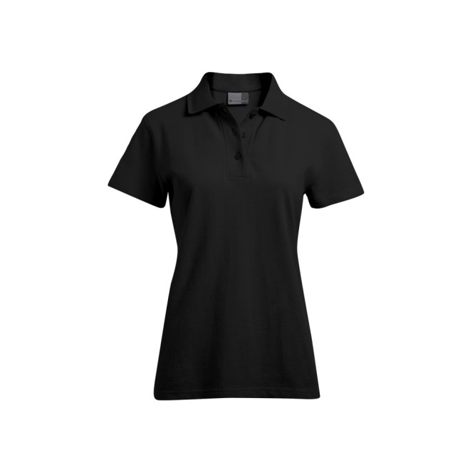 Damen Superior Polo | Baumwolle bis 3XL, Farben: schwarz