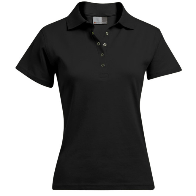 Womens Interlock Polo - Baumwolle | bis 5XL, Farben: black