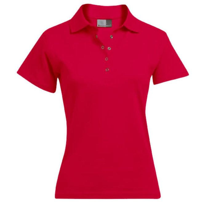 Womens Interlock Polo - Baumwolle | bis 5XL, Farben: fire red