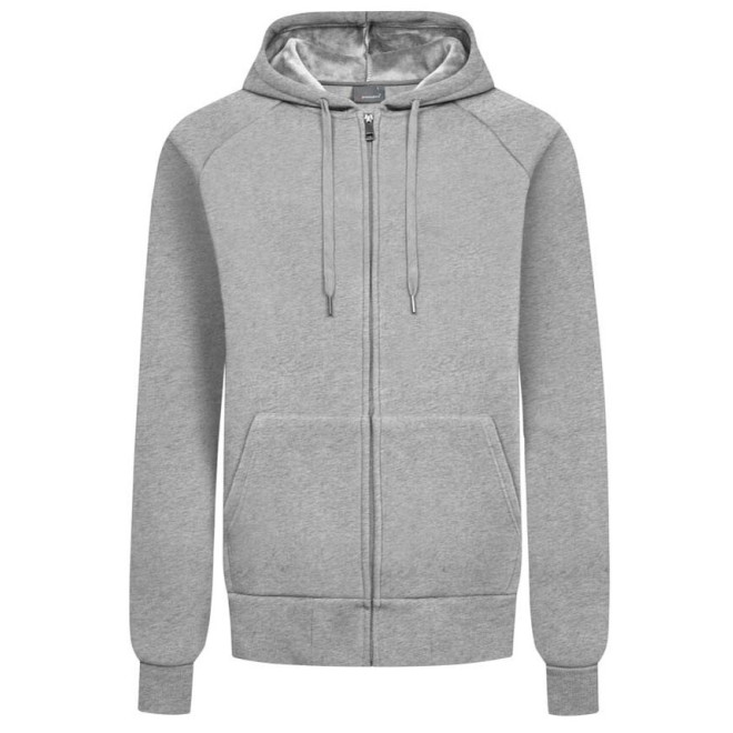 Kapuzen Sweatjacke "Heavy" | bis 5XL, Farben: heather grey