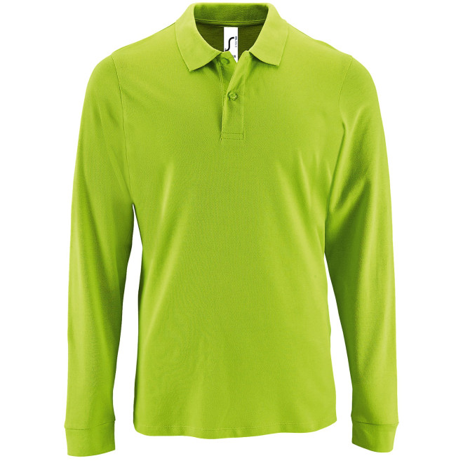 Langarm-Polo Perfect Men, 100% Baumwolle | bis 3XL, Farben: apple green