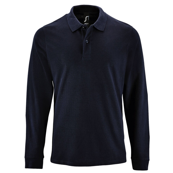 Langarm-Polo Perfect Men, 100% Baumwolle | bis 3XL, Farben: navy