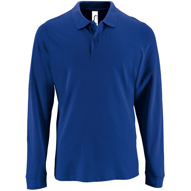 Langarm-Polo Perfect Men, 100% Baumwolle | bis 3XL, Farben: royal