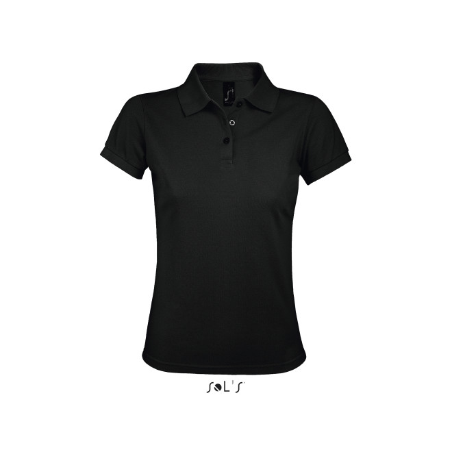 Damen-Polo Prime | Mischgewebe bis 3XL, Farben: black