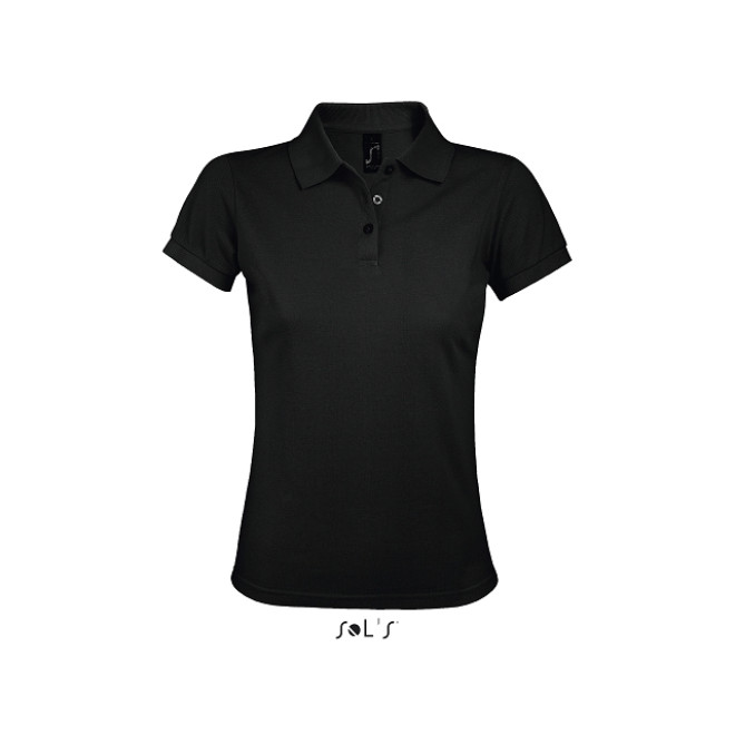 Damen Polo Prime - Mischgewebe | bis 3XL, Farben: black