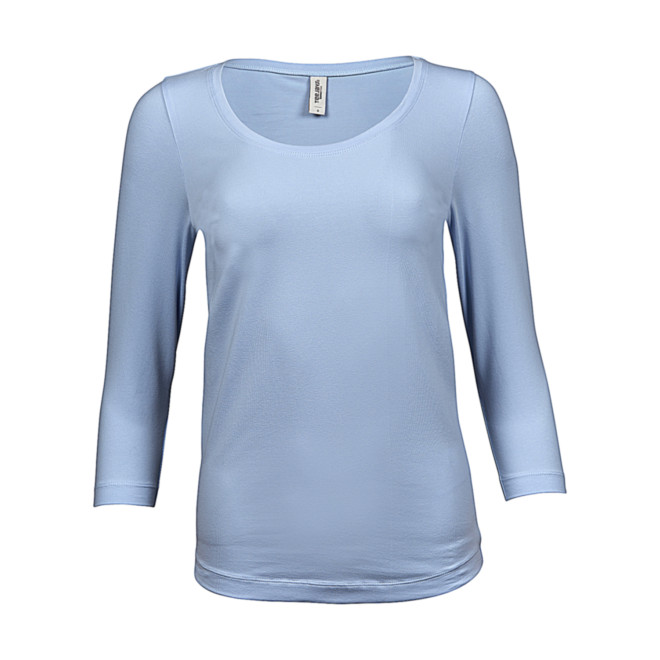 Ladies 3/4 Sleeve Stretch Top | bis 3XL, Farben Tee Jays: light blue