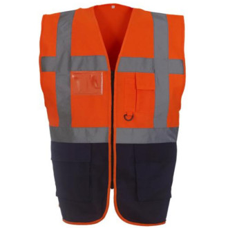 Warn- und Signalweste Executive, Farben YOKO: orange/black