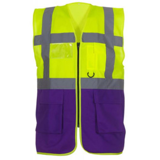 Warn- und Signalweste Executive, Farben YOKO: yellow/purple