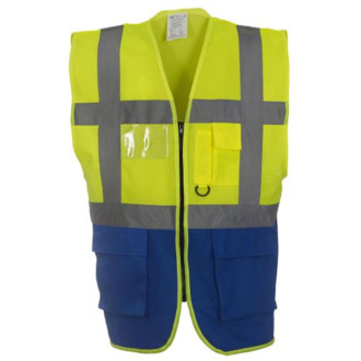 Warn- und Signalweste Executive, Farben YOKO: yellow/royal