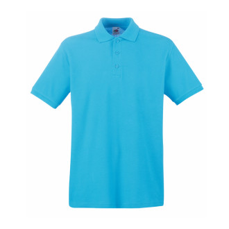 Premium Polo - Baumwolle | bis 3XL, Farben: azure
