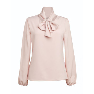 Schleifen-Bluse ANDRIA | 1/1-Arm, Farben: nude