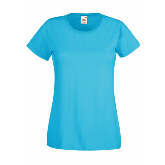 Lady-Fit Valueweight T | Baumwolle, bis 2XL, Farben Fruit of the Loom: azure