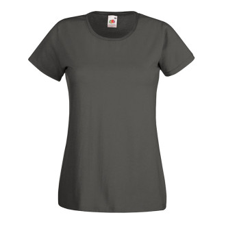Lady-Fit Valueweight T | Baumwolle, bis 2XL, Farben Fruit of the Loom: light graphite