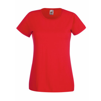 Lady-Fit Valueweight T | Baumwolle, bis 2XL, Farben Fruit of the Loom: classic red
