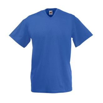 Mens V-Neck-Tee | bis 5XL, Farben Fruit of the Loom: royal, Größen: S