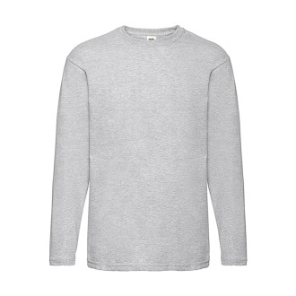 Langarm T-Shirt | bis 5XL, Farben Fruit of the Loom: heather grey, Größen US: S