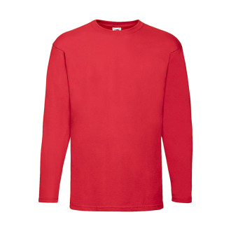 Langarm T-Shirt | bis 5XL, Farben Fruit of the Loom: red, Größen US: S