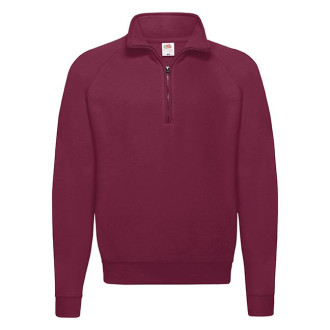 1/4 Zip-Neck-Sweatshirt - Mischgewebe | bis 2XL, Farben Fruit of the Loom: burgundy