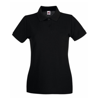 Damen Premium Polo - Baumwolle | bis 2XL, Farben Fruit of the Loom: black